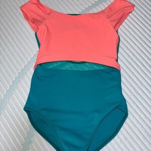 Coral and Teal Leotard Tiger Friday